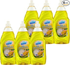 Valor Dishwashing Liquid, 25 fl oz – Dish Soap for Kitchen & Bathroom, Grease-Fighting, Gentle on Hands, Fast Rinse, Eco-Friendly Biodegradable Formula (25.5 oz (Pack of 6), Lemon)