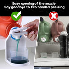 KMOUANTS Laundry Detergent dispenser Cup Holder,Nozzle Upgraded Labor-Saving Switch Easily No More runny or Messy Laundry Detergent, Laundry Cup Holder and drip Tray room organization and storage