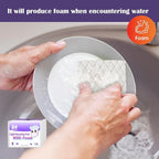 50 Pcs Light Scouring Pad with Foam, Triple Cleaning Scrub Pad Singles Heavy Duty Household Non-Scratch Abrasive Hand Pad Multi Surface Magic Sponge Eraser Sheets for Home Surfaces Indoor Cleaning