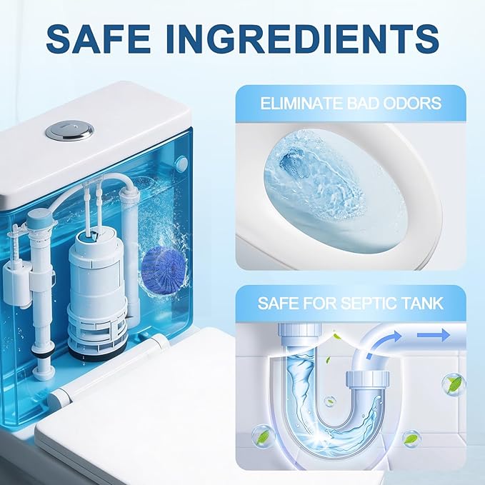 Automatic Toilet Bowl Cleaner Tablets 60 Pack Blue Tank Cleaner