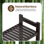 Cozivolife Over The Toilet Storage with 2 Baskets, 4-Tier Bamboo Organizer Rack with Paper Holder & 4 Hooks & Waterproof Feet Pad,Freestanding Shelf for Bathroom(Brown)