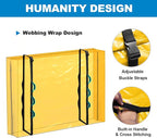 TICONN Mattress Bags for Moving, Heavy Duty Queen Mattress Cover Storage Bag with Full-Around Handle and Adjustable Buckles (Yellow, Queen)
