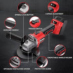 Angle Grinder 4-1/2" Cordless for Milwaukee 18V/M18 Battery, 6 Variable Speed Power Grinder, Brushless Angle Grinder Power Tools For Cutting Grinding Polishing (Tool Only)