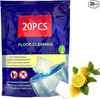 Hard Floor Cleaner,Lemon Scent 20 Count (1Pack) Made From Natural Ingredients,Safe for All Hard Floors,Perfect for Variety of Mop Buckets (Lemon-20)