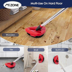 Spin Mop Scrub Brush Head Compatible with O Cedar EasyWring 1 Tank System, Shower Floor Scrubber Mop Head Replacement, Hard Bristle Cleaning Brush for Kitchen Tile, Not Fit RinseClean, 2 Pack