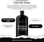 Laundry Liquid Detergent (Brazilian Summers) - 32 Oz Laundry Perfume Bottle for Men & Women, Stain & Odor Remover, Deep Clean, Long-Lasting Fragrance and Freshness for All Fabrics