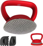 MEIXINZHI Cast Iron Cleaner, Chain Mail Scrubber & Pan Grill Scrapers - 2 in 1 Cast Iron Skillet Cleaner (red, with mat)