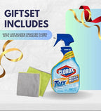 Plus Tilex Remover With Bleach 32 Oz Bundle With Microfiber Cleaning Cloth For Bathroom Surface Spray Routines & Stain-Lifting Tasks — Gift Set (2 Items)