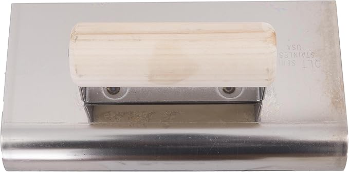 MARSHALLTOWN QLT Stainless Steel Hand Edgers, Wood Handle Material, 152mm Width, 203mm Length, 16mm Lip, 13mm Radius, Made In The USA, CE524S