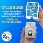 Plug in Indoor Fly Trap for Gnat Moth Houseflies Fruit Flies, Blue Light Bug Light Trap Compatible with Safer Home Indoor Fly Trap Refill, Mosquito Flying Insect Trap, 6 Device+8 Refill
