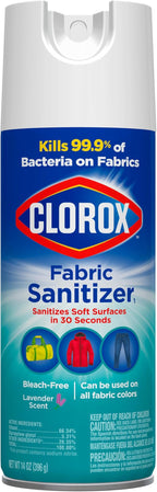 Clorox Fabric Sanitizer Aerosol Spray, Lavender Scent 14 Ounces