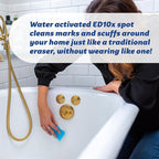Scrub Daddy Eraser Sponge - 10x More Durable Than Traditional Erasers with Scrubbing Gems - Removes Dirt, Scuffs & Stains - Water Activated Sponge Eraser (2 Pack)