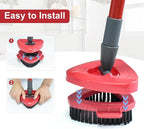 Scrub Brush Mop Head Replacement for O Cedar RinseClean 2 Tank System Spin Mop Head Base,Scrubber Mop Brush Head for Ocedar Mop Scrub Brush Head Hard Bristle Scrub Brush Floor Cleaning, Not for 1 Tank