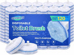 Cecailin® 120pcs Disposable Toilet Brush. Bathroom Cleaning. Disposable Bowl Cleaners Compatible with Most Toilet Brushes