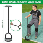 Edger Lawn Tool 41.8” Manual Lawn Edger with Ergonomic T-Grip & Wide Footplate Metal Half Moon Grass Edgers for Garden Yard Landscaping Maintenance