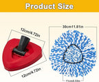 4Pack Mop Replacement Head for O Cedar RinseClean 2 Tank System,1 Pack Mop Replacement Base for O-Cedar,Spin Microfiber Mop Refills for Cleaning All Floors