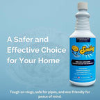 Ultra Concentrated & Super Fast Drain Opener | Safe, Made By Licensed Plumber | Clears Clogs in 10 Minutes | Odorless, Biodegradable, and Eco-Friendly | Prevents Future Clogs