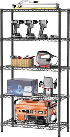 SINGAYE Shelf Closet Wire Shelving：Adjustable Metal Unit for Laundry Room Organization Bathroom Kitchen Home Garage Storage Pantry Rack Shelves