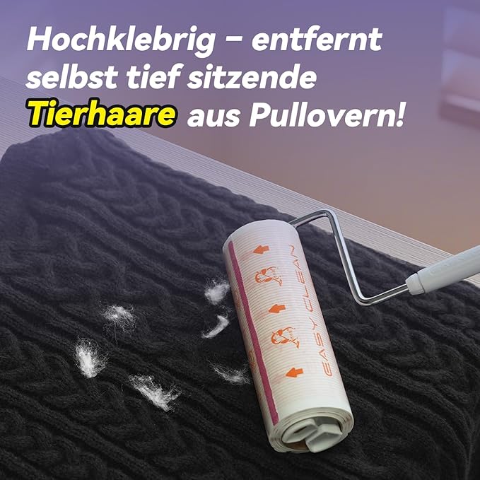 Jumbo Lint Roller,Large Lint Rollers for Pet Hair Extra Sticky Clothes - Ideal for Floors & Carpets, & Debris Removal 50-Sheets 2-Pack with Storage Tray