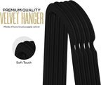 Utopia Home Premium Velvet Hangers 20 Pack - Non-Slip Clothes Hanger with Tie Bar - Black Hangers with 360 Degree Rotatable Hook - Heavy Duty Coat Hanger