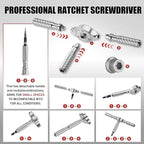 VMAN Ratchet Screwdriver Set, 100 in 1 magnetic Screwdriver sets, S2 Steel Bits, DIY Combination Flexible Shaft, Suitable for Furniture Assembly, Precision Electrical Appliance Repair, Bicycle Tools