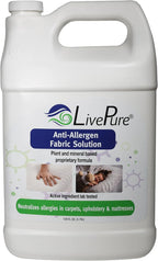 LivePure Anti-Allergen 128 OZ Fabric Spray for Household Surfaces. Plant-Based Allergy Spray for Dust Mites and Pet Dander. Fragrance Free