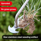 Vanwoke Weed Puller Tool,Portable Garden Weeder Puller Tool;Weeding Artifact Uprooting Weeding Tool 4 Teethes Dual Purpose Manual Hand Weeders Tool for Gardening Vegetable Backyard Farm Planting