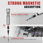 VMAN Ratchet Screwdriver Set, 100 in 1 magnetic Screwdriver sets, S2 Steel Bits, DIY Combination Flexible Shaft, Suitable for Furniture Assembly, Precision Electrical Appliance Repair, Bicycle Tools