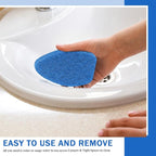 Baderke 4 Pcs Tub Tile Scrubber Cleaning Brush Pads (Without Handle) Compatible with Qaestfy Non-Scratch Scouring Pads Scrub Brush for Shower Bathroom Buildup Toilet Wall Floor (Blue)