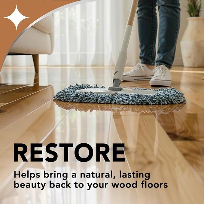 Weiman Hardwood Floor Cleaner and Polish Restorer Combo - 2 Pack - High-Traffic Hardwood Floor, Natural Shine, Removes Scratches, Leaves Protective Layer