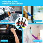 12 Pcs Small Squeegee 5 Inch Window Tint Silicone Squeegee Cleaning with Non Slip Handle Wiper Window Tinting Tools for Car Glass Mirror Shower Bathroom Auto (6 Colors)