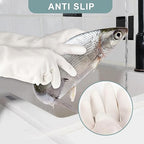 2 Pairs, 15 Inches, Nitrile Cleaning Gloves, Kitchen Dishwashing Gloves, Reusable, Durable, Water-Resistant, And Hypoallergenic (Large)