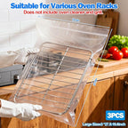 Palksky Oven Rack Cleaning Bags, 27.5''*19.6'' Heavy Duty No Scrub Oven Rack Cleaning Bags, Reusable Leak-Resistant PE Bags for Deep Soaking Grill Grates, BBQ Racks, No Cleaner Included, 3 Pack
