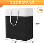 TasticTotes laundry basket 3-Pack, laundry hamper, Hamper with handles, collapsible laundry baskets, Waterproof dirty clothes hamper, Towel Storage for Home or Dorm, 125L-Black