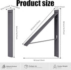 Ithywat Retractable Clothes Drying Rack, Space Saver Wall Mounted Folding Hanger for Laundry Room, Closet Storage Organization, Easy Installation Aluminium Never Rust Dryer Gray