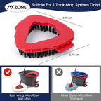 Scrubber Mop Head Replacement Compatible with O Cedar EasyWring 1 Tank System, Spin Mop Scrub Brush Head, Hard Bristle Cleaning Brush Attachment for Kitchen Tile Floor, Not Fit RinseClean