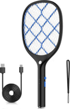 YISSVIC Electric Fly Swatter Bug Zapper Racket 4000V Rechargeable Mosquito Killer with LED Light for Indoor Home Office Backyard Patio Camping