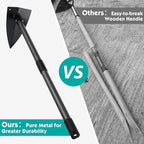 Hoe Garden Tool,Triangle Gardening Hoe with Sharp Blade for Digging,Weeding,Cutting and Loosing Soil,72 Inch Adjustable Length Metal Handle…