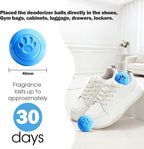 SCENTORINI Shoe Deodorizer Balls, 8 Pack Linen Scent Sneaker Deodorizer Balls, Odor Eliminator for Smell Shoes Boots, Long Lasting Shoe Freshener for Gym Bags, Drawers and Small Spaces