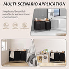 3 Section Laundry Hamper with Shelf, Laundry Basket Organizer with 3 Pull-Out Removable Bags 3×12.3Gal(46.6L), Laundry Sorter for Clothes Organization in Bedroom, Laundry Room, Brown