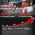 AOBEN Cordless Impact Wrench 1/2 Inch, Power Impact Gun Kit, Max 600N. M/450Ft-lbs High Torque Electric Impact Driver for Car RV Tire, 4.0Ah Battery, Charger, 6 Sockets & Storage Tool Case