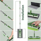 Microfiber Mops for Floor Cleaning,Masthome Professional Floor Mops with Washable Pads 4pcs,Wet Dry Use Flat Mop with 59'' Long Stainless Steel Handle,dust mop for Hardwood Floors Suitable Office Home