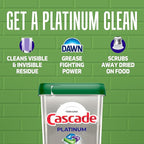 Cascade Platinum Dishwasher Pods, Dishwasher Detergent, Dish Detergent Soap, Fresh, 59 Count