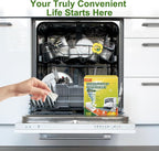 Dishwasher Detergent Sheets 100 Loads,Eco Friendly Dishwasher Detergent Plastic-Free Washer Sheets Alternative (Lemon)
