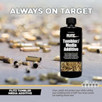 Flitz Tumbler Media Additive - 7.6oz Bottle of USA-Made Brass Cleaner Reloading Liquid for Ammo, Copper, & All Metals - Ammonia-Free Tumbling Polish to Remove Oxidation, Powder Residue (6 Pack)