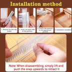 4 Pcs Drawer Dividers for Clothes, 3.15" High 11.34"-19.69" Adjustable Expandable Dresser Drawer Organizer, Clear Plastic Separators for Dresser, Baby Clothing (4, white‌)