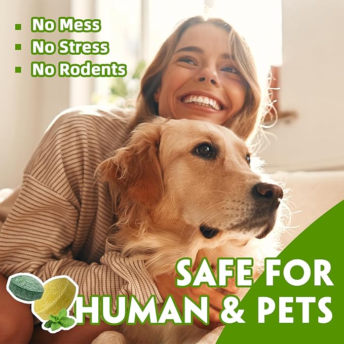 Rodent Repellent with Peppermint Oil – Mouse & Squirrel Deterrent for Car Engines, Garage, Attic – Rat/Mole/Mice Repellent – Indoor Outdoor Use – Alternative to Mouse Trap & Moth Balls.(80 Pack)