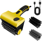 2 in 1 Electric Grill Brush, Rechargeable Barbecue Grill Cleaner with 2 Brush Heads, 360° Rotating Cleaning Brush Grill Accessories