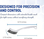SPARTA Flo-Pac Grout Brush Crevice Brush, Detail Brush, Nylon, 8 Inches, White