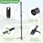 60” Stand Up Weed Puller Tool with Long Handle Reinforced 4-Claw Metal Head Manual Weeders Picker for Removing Dandelion Crabgrass from Garden Yard Lawn Without Bending or Kneeling